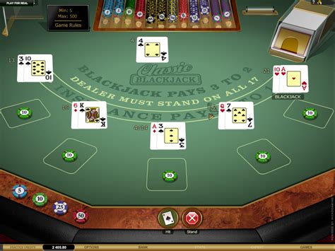 classic blackjack game play for money  Set the bet and click on the “Deal” button